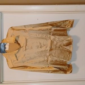 Christie & Jill Long Sleeve Metallic Gold Button Down Shirt - Size 8